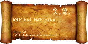 Kókai Mónika névjegykártya